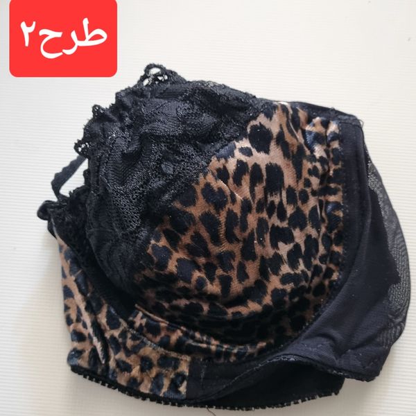 سوتین فنردار طرح پلنگی با آستر نخی با جنس نرم ، فرمدهی عالی و طرح خاص