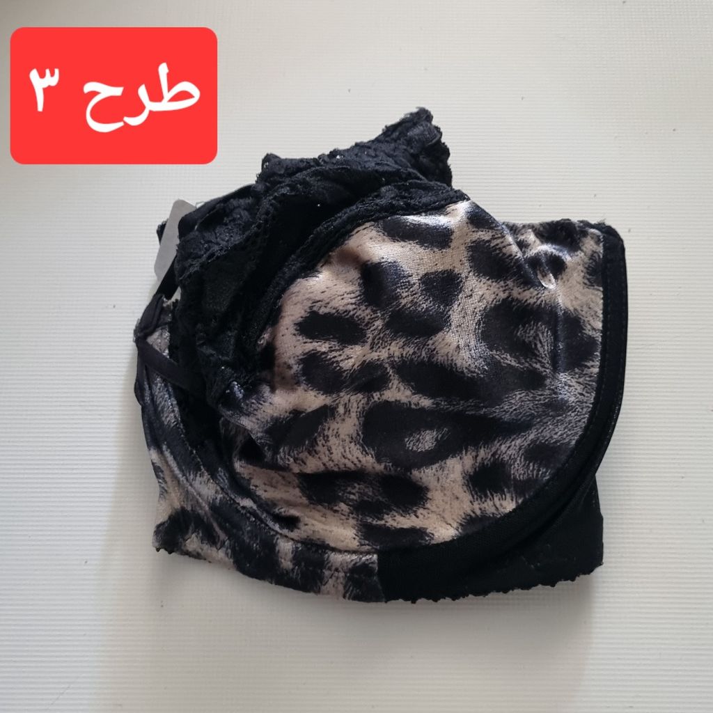 خرید اینترنتی سوتین فنردار طرح پلنگی با آستر نخی با جنس نرم ، فرمدهی عالی و طرح خاص