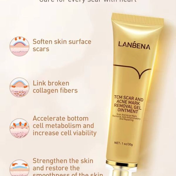 ژل کرم ترمیم کننده جای جوش و اسکار لانبنا (لنبنا) LANBENA مدل SKIN CARE