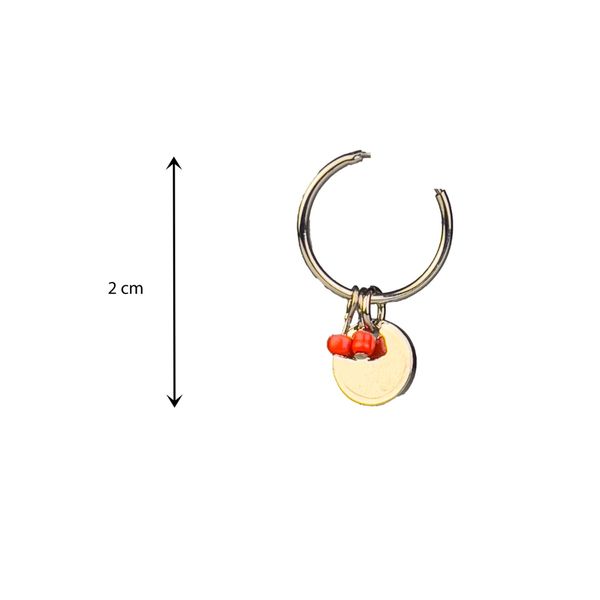 گوشواره حلقه ای آویزدار - Gosh - 014