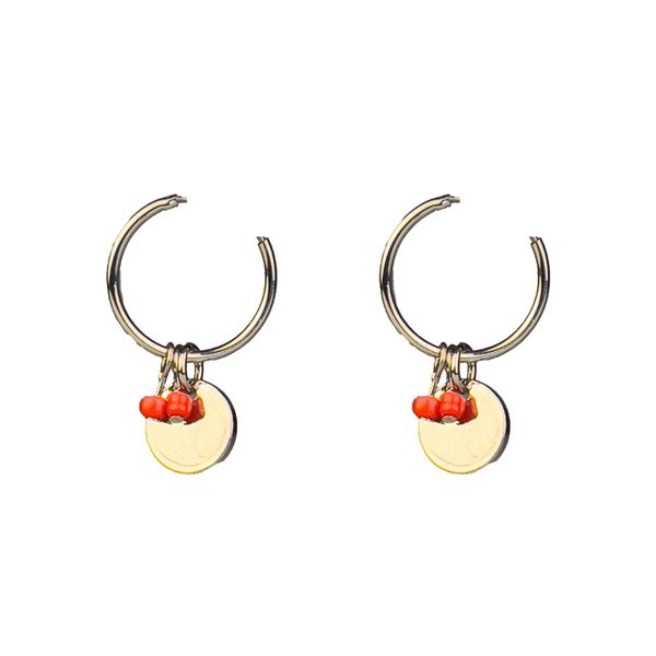 گوشواره حلقه ای آویزدار - Gosh - 014