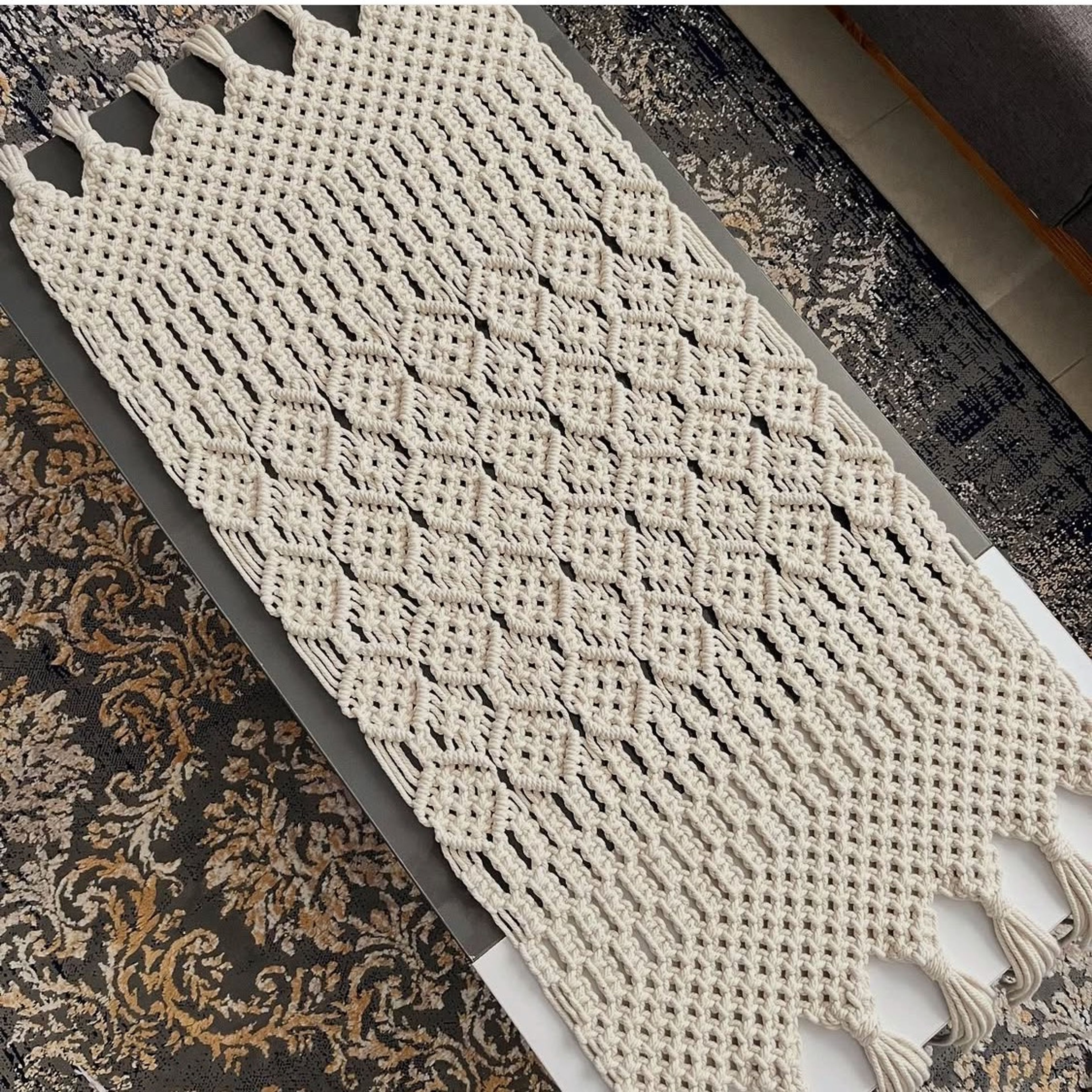 قیمت ارزان رانر مکرومه بافی مدل ژولیت