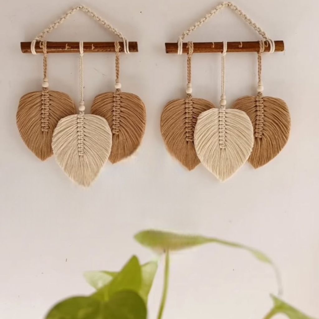 مشخصات جاکلیدی مکرومه بافی مدل برگ