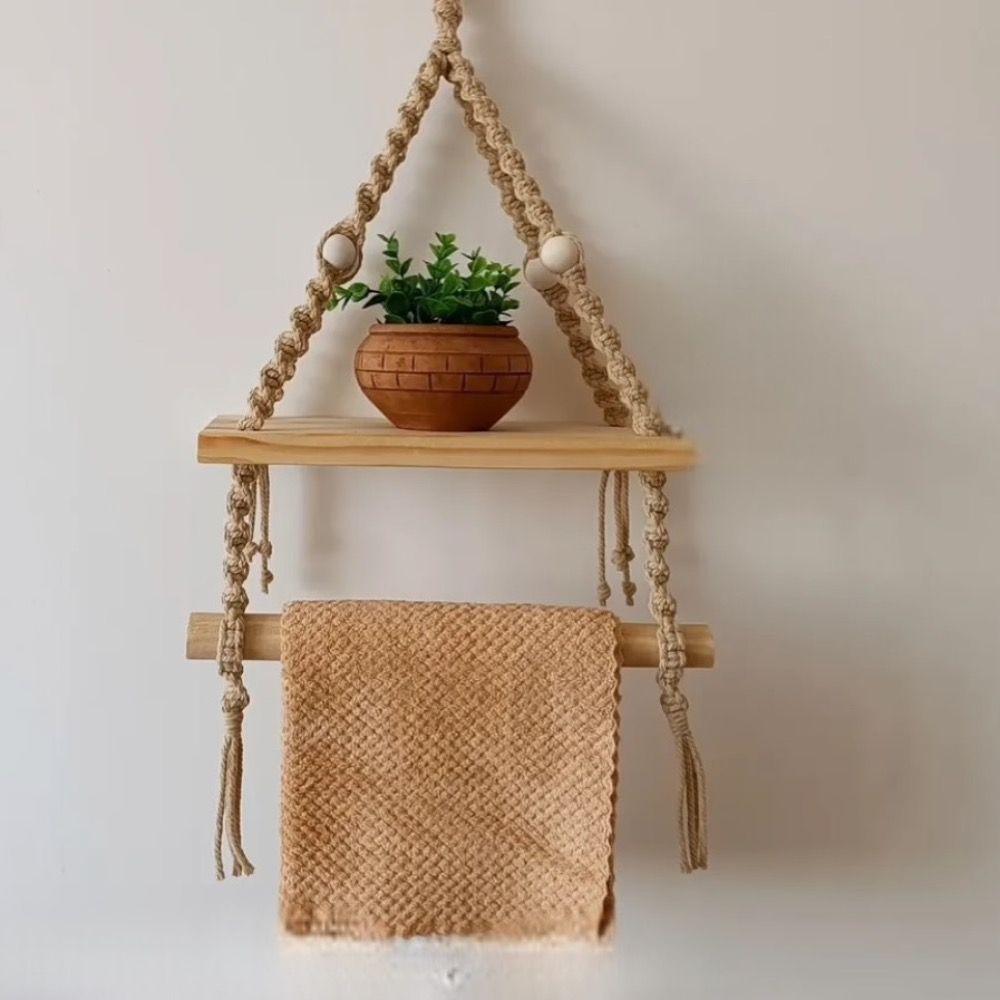 فروش اینترنتی شلف و‌جا حوله ای‌‌مکرومه