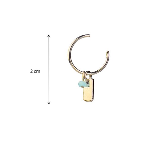گوشواره حلقه ای آویزدار - Gosh - 015