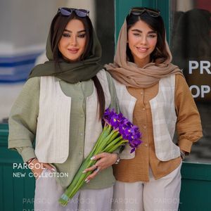 خرید اینترنتی ست دو تیکه شومیز و وست آذرم
