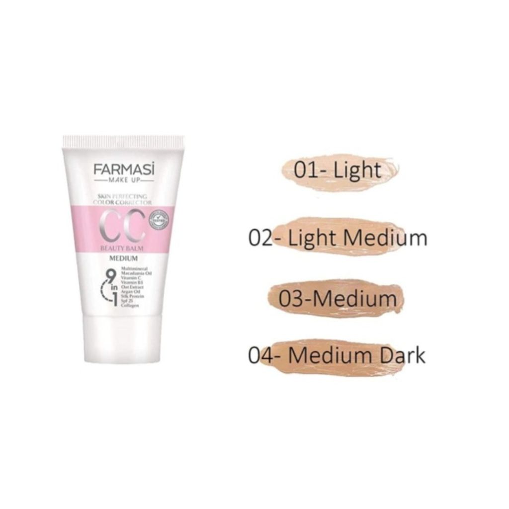 فروش اینترنتی سی سی کرم 9 در 1 فارماسی شماره 02 مدل LIGHT TO MEDIUM حجم 50 میل