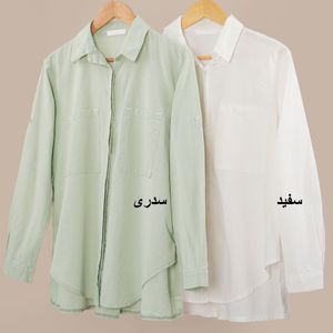 خرید آنلاین شومیز بغل دکمه رنگی سولین پاد