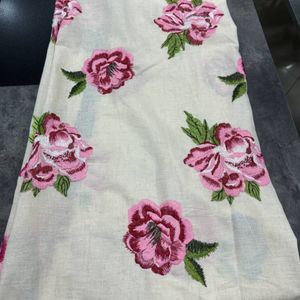 خرید انلاین لینن سوزندوزی طرح رز