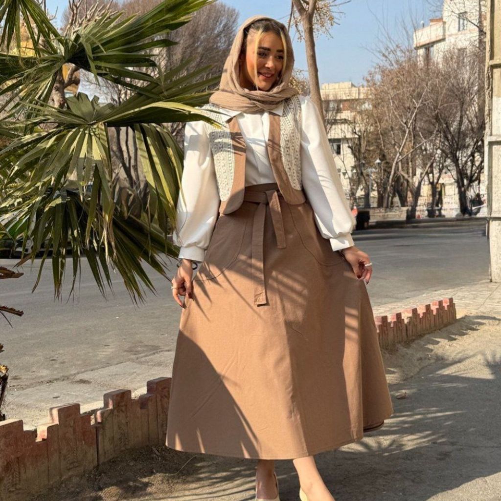 خرید انلاین ژیله دامن ست لنین حوریه