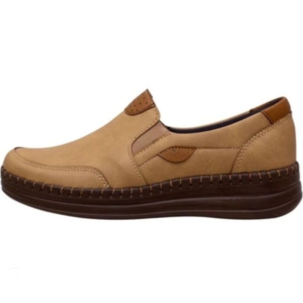 کفش زنانه مدل آهو کفی طبی و خارپاشنه رنگ کرم