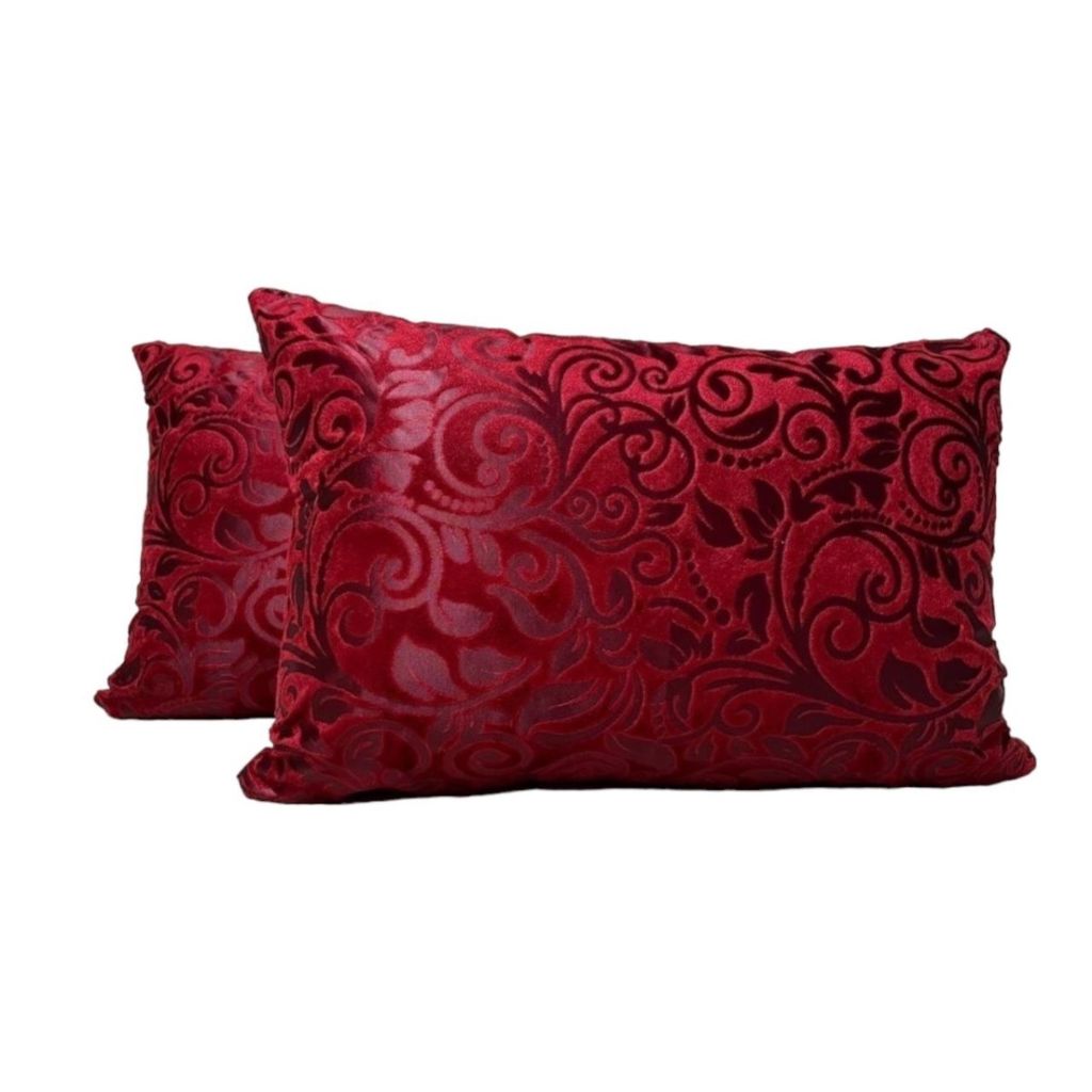 خرید اینترنتی روبالشی مخمل ساده مدل سوما بسته 2 عددی