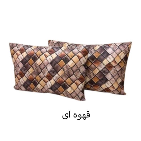 روبالشی مخمل استون مدل 3بعدی بسته 2 عددی