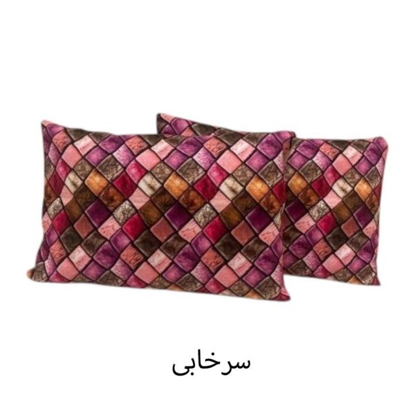 روبالشی مخمل استون مدل 3بعدی بسته 2 عددی