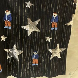 خرید اینترنتی تنسل زاپ دار سوزندوزی تدی و ستاره