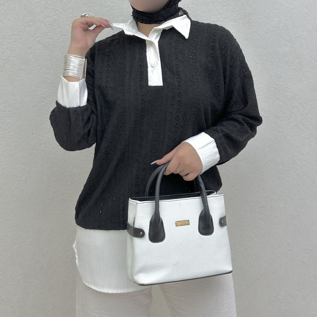 قیمت تونیک یقه دار دو دکمه بانک