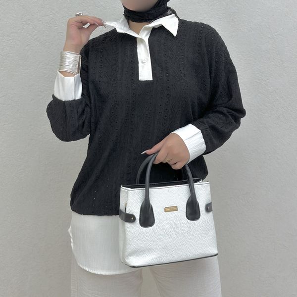 تونیک یقه دار دو دکمه بانک