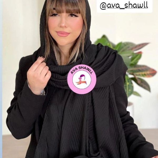 شال نخ پنبه پلیسه تک رنگ منگوله دار دلسو 🩷