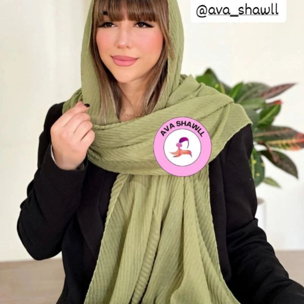 خرید آنلاین شال نخ پنبه پلیسه تک رنگ منگوله دار دلسو 🩷