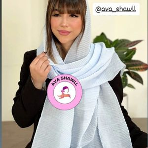 قیمت ارزان شال نخ پنبه پلیسه تک رنگ منگوله دار دلسو 🩷