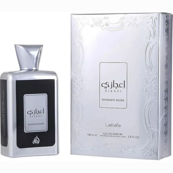 عطر ادکلن لطافه اعجازی نقره ایی (Lattafa Ejaazi Intensive Silver)