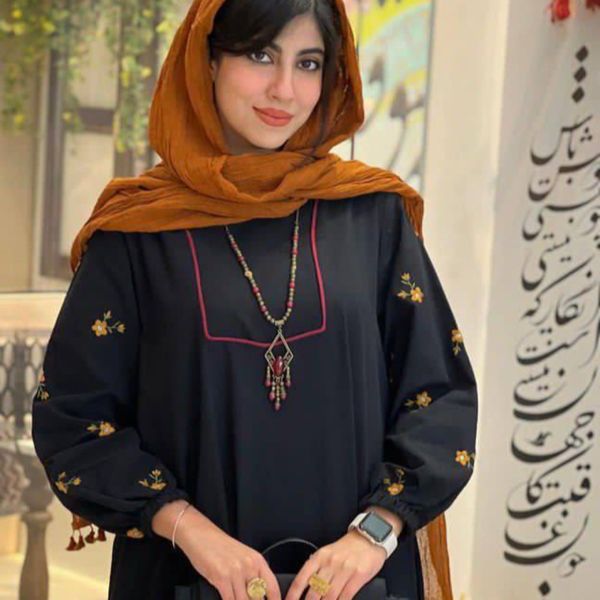 پیراهن آستین گلدوزی