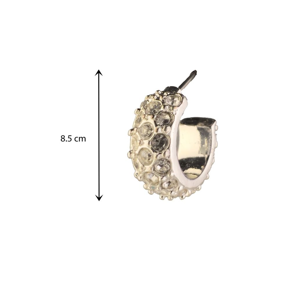 خرید اینترنتی گوشواره حلقه ای نگین دار - Gosh - 021