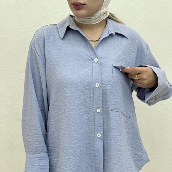 شومیز مانتویی تک جیب بانک