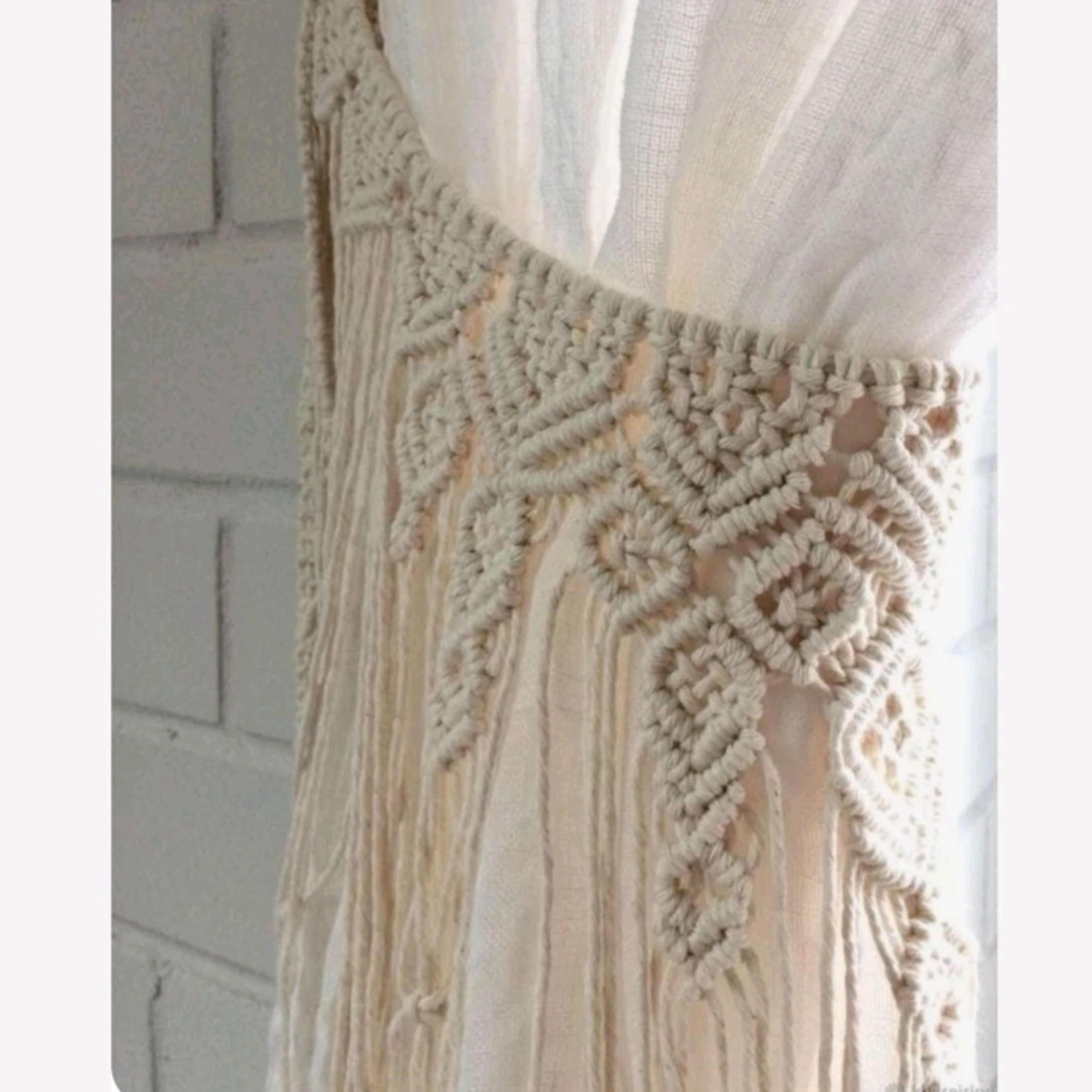 قیمت هولدر پرده مکرومه بافی طرح گهرناز