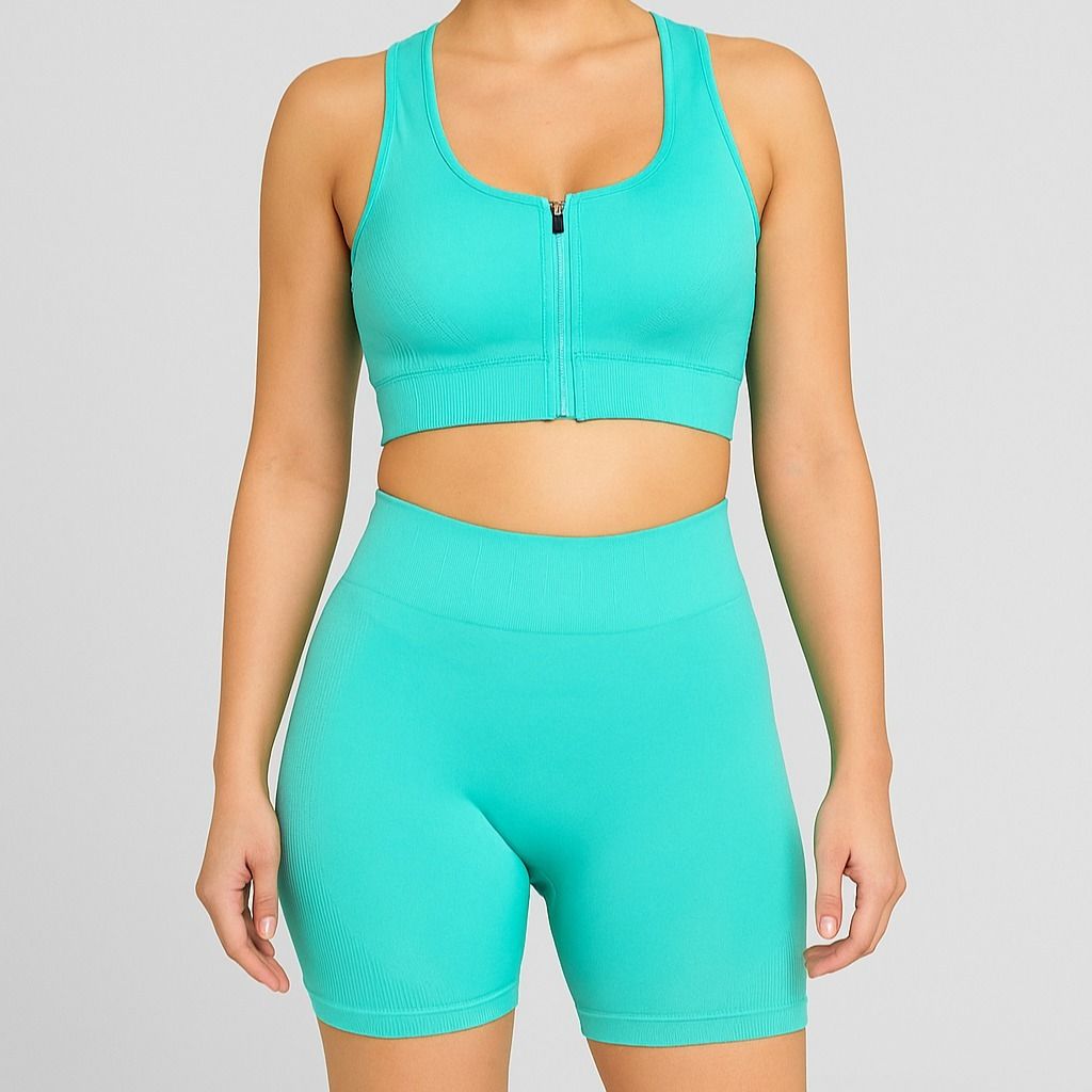 خرید انلاین ست نیمتنه و شورتک ورزشی زنانه