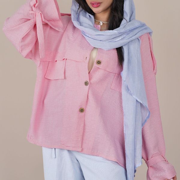 شومیز رنگی باکسی لادن پاد