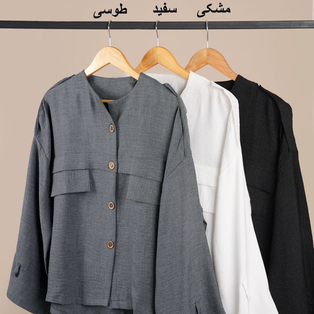 مشخصات شومیز رنگی باکسی لادن پاد