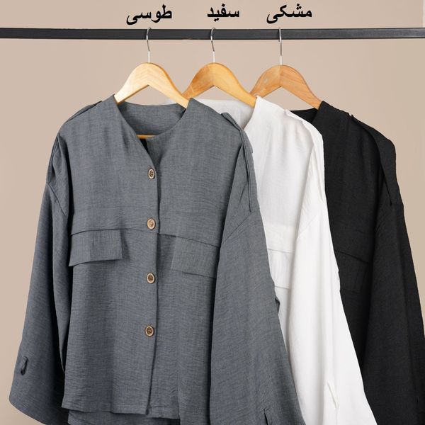 شومیز رنگی باکسی لادن پاد