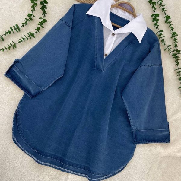 تونیک زنانه لی طرح یقه دار