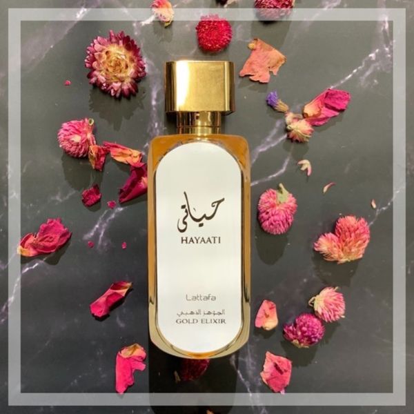 عطر ادکلن لطافه حیاتی گلد الکسیر لیبل دار | Lattafa Hayaati Gold Elixir