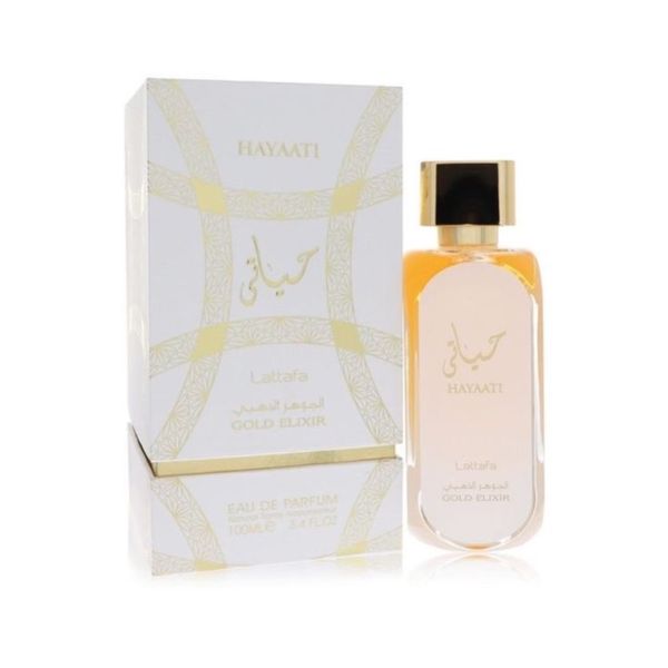 عطر ادکلن لطافه حیاتی گلد الکسیر لیبل دار | Lattafa Hayaati Gold Elixir
