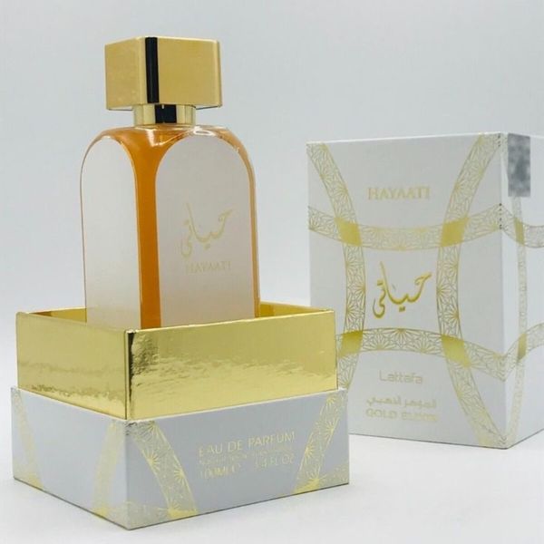 عطر ادکلن لطافه حیاتی گلد الکسیر لیبل دار | Lattafa Hayaati Gold Elixir