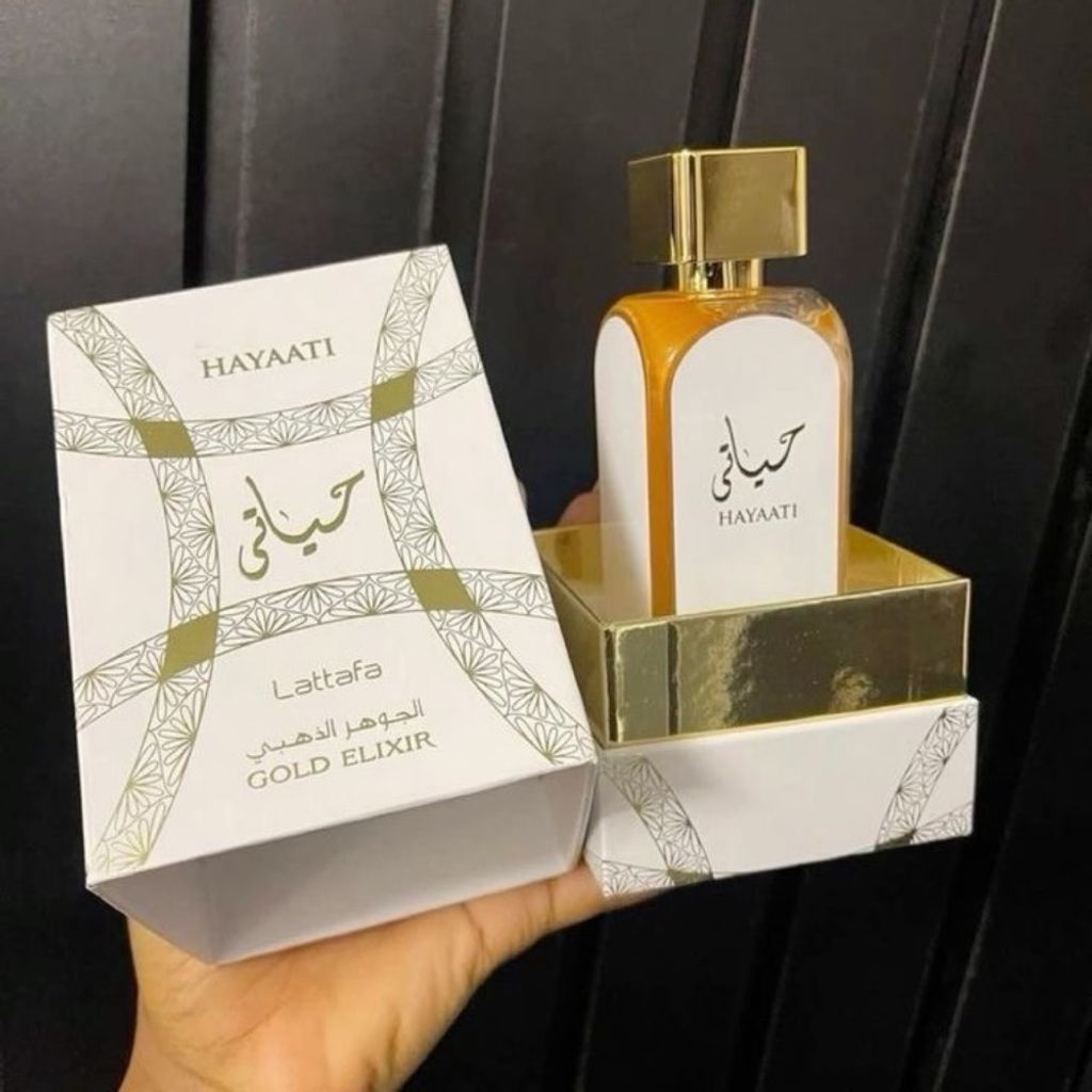 خرید آنلاین عطر ادکلن لطافه حیاتی گلد الکسیر لیبل دار | Lattafa Hayaati Gold Elixir