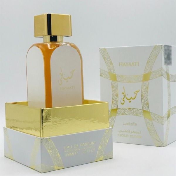 عطر ادکلن لطافه حیاتی گلد الکسیر لیبل دار | Lattafa Hayaati Gold Elixir