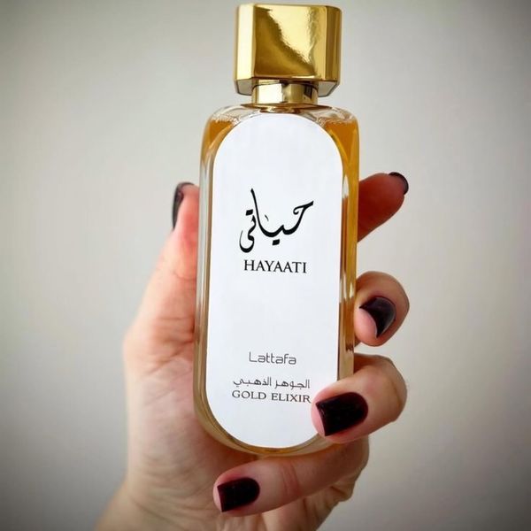 عطر ادکلن لطافه حیاتی گلد الکسیر لیبل دار | Lattafa Hayaati Gold Elixir