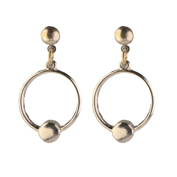 گوشواره زنانه میخی طرح حلقه - Gosh - 027