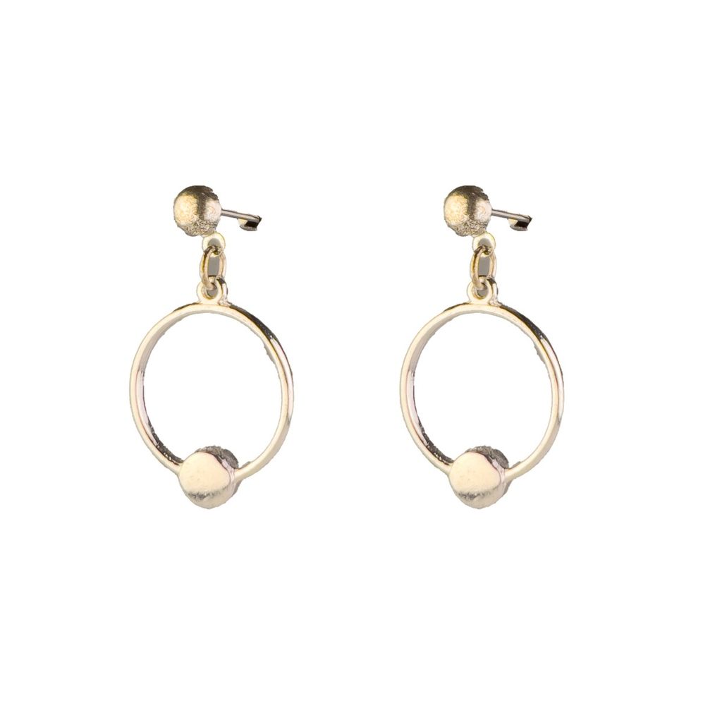 خرید اینترنتی گوشواره زینامه میخی طرح حلقه - Gosh - 027