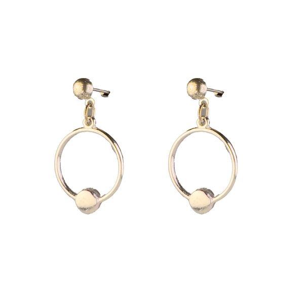 گوشواره زنانه میخی طرح حلقه - Gosh - 027