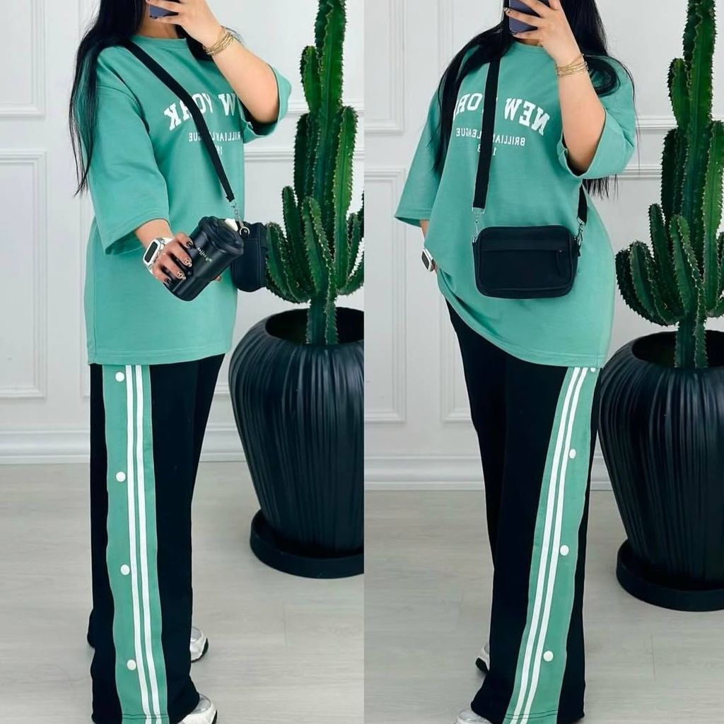 خرید اینترنتی ست تیشرت و شلوار زنانه نیویورک