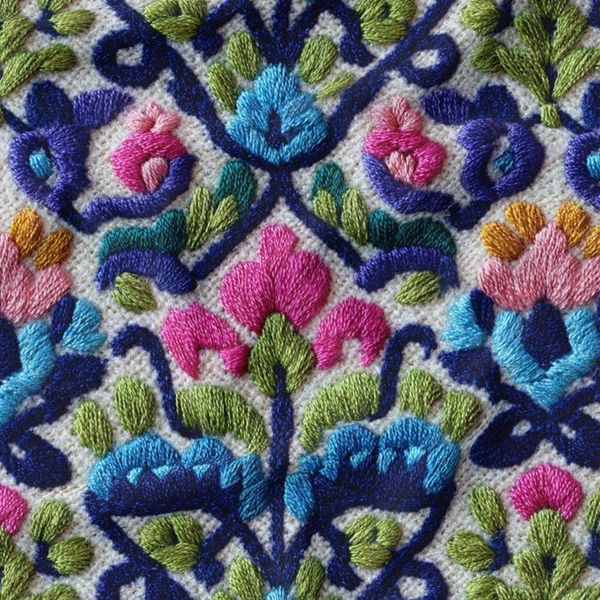 پارچه مخمل روبالشی پارچه باما طرح سه بعدی سنتی ایرانی کد 5013973