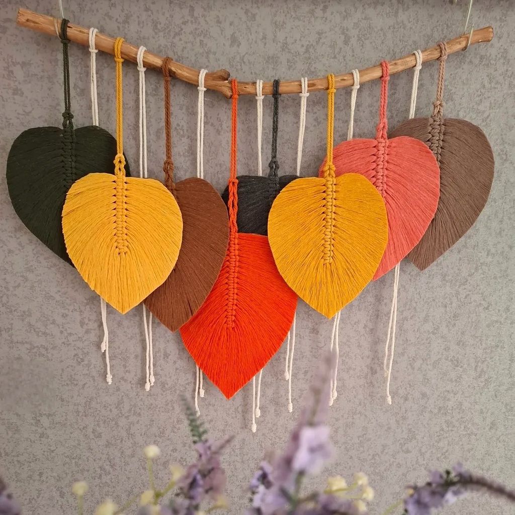 قیمت دیوارکوب‌برگ مکرومه بافی طرح گلناز