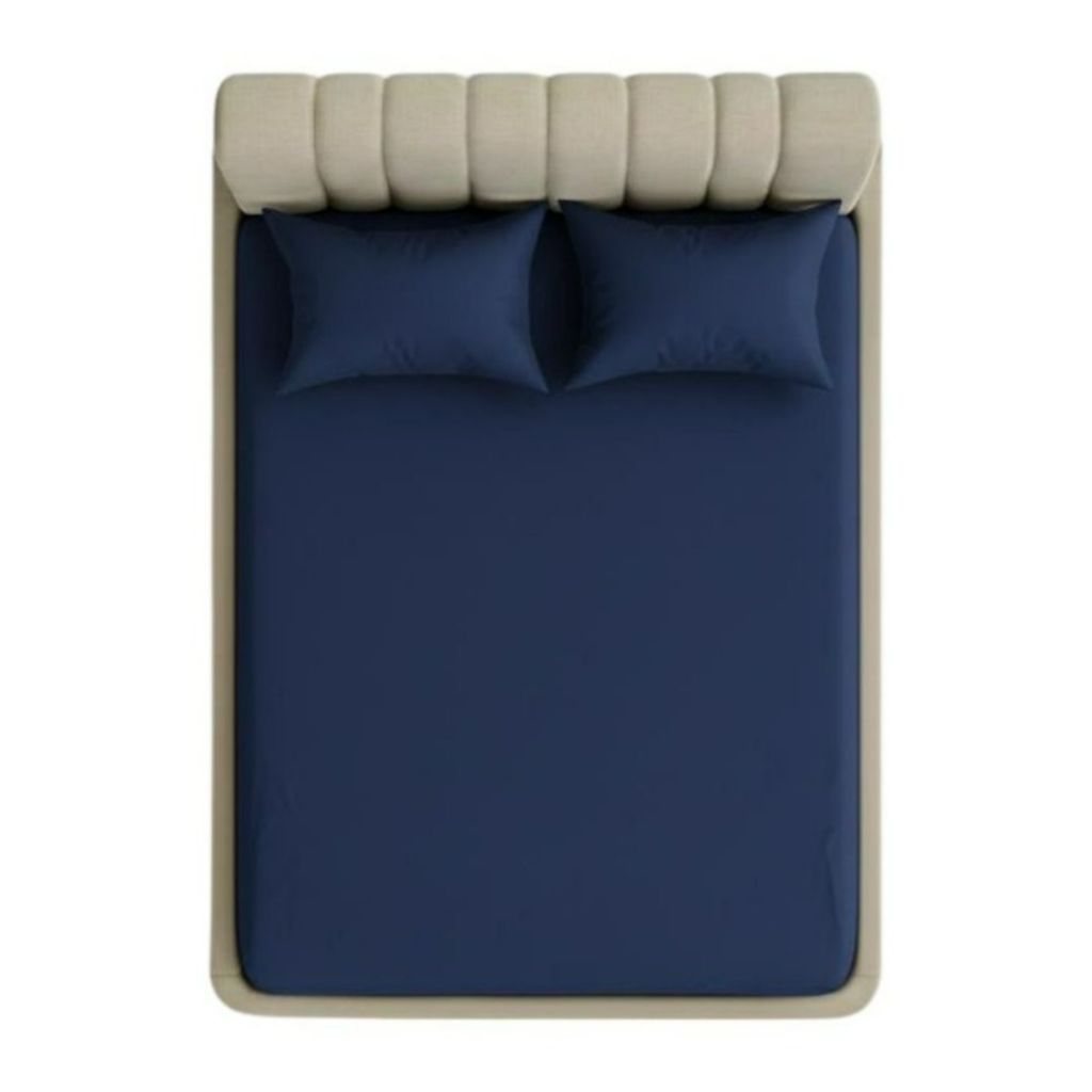 خرید آنلاین روتختی کشدار دونفره عرض 160 ساده رنگ سرمه ای