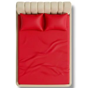 روتختی کشدار ساده دونفره عرض 160 (رنگ قرمز)