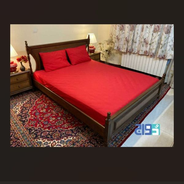 روتختی کشدار ساده دونفره عرض 160 (رنگ قرمز)