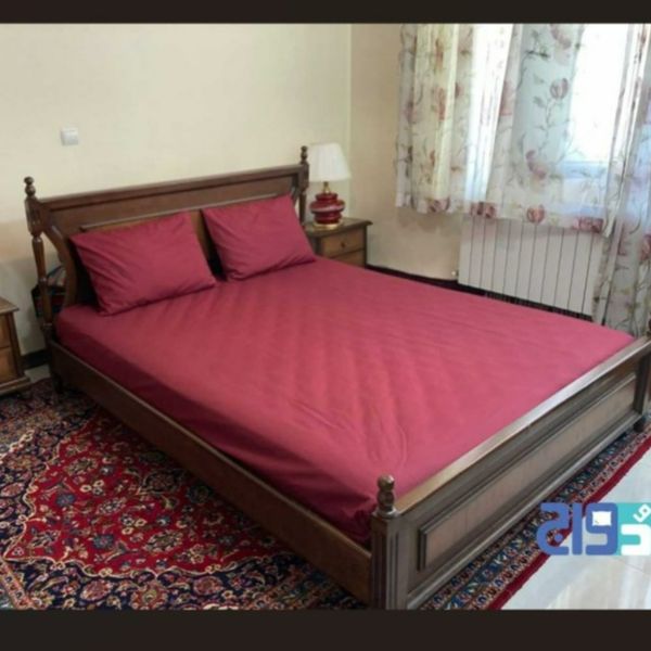 روتختی کشدار ساده دونفره عرض 160 (رنگ زرشکی)